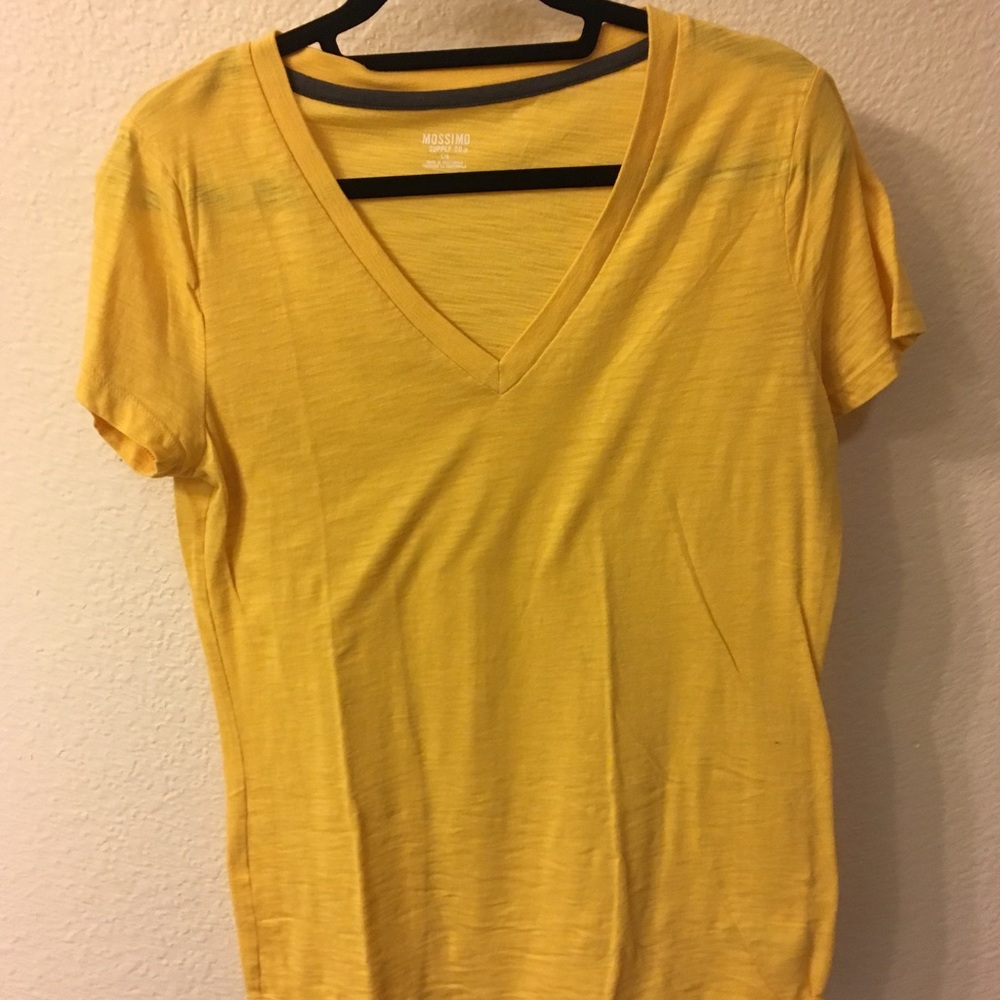 Yellow V-neck